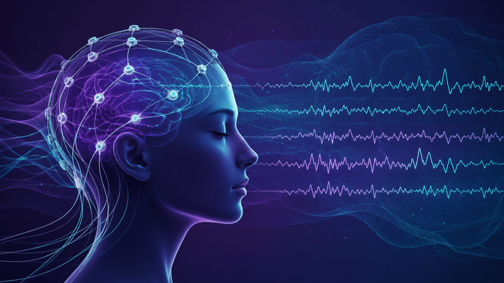 Ilustración de la electroencefalografía